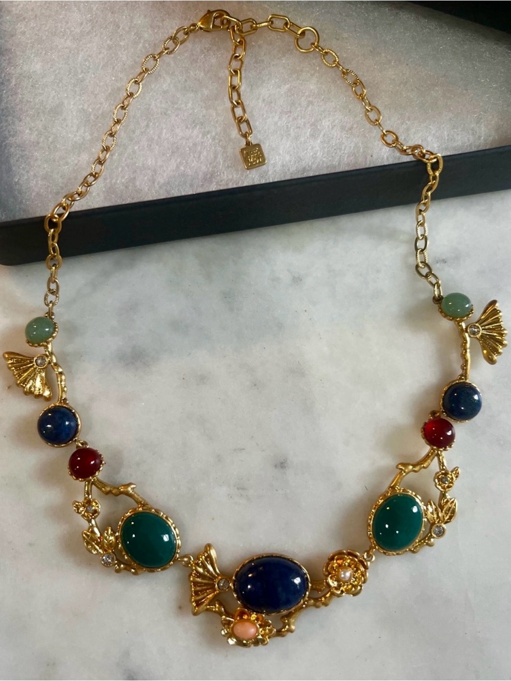 The Met Japanese Imari 18K Gold Plate Gemstone Collar Necklace
